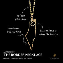 Load image into Gallery viewer, Classy Vendor | The Anatomy of The Borders of Palestine Necklace - 14K Gold Filled Necklace
