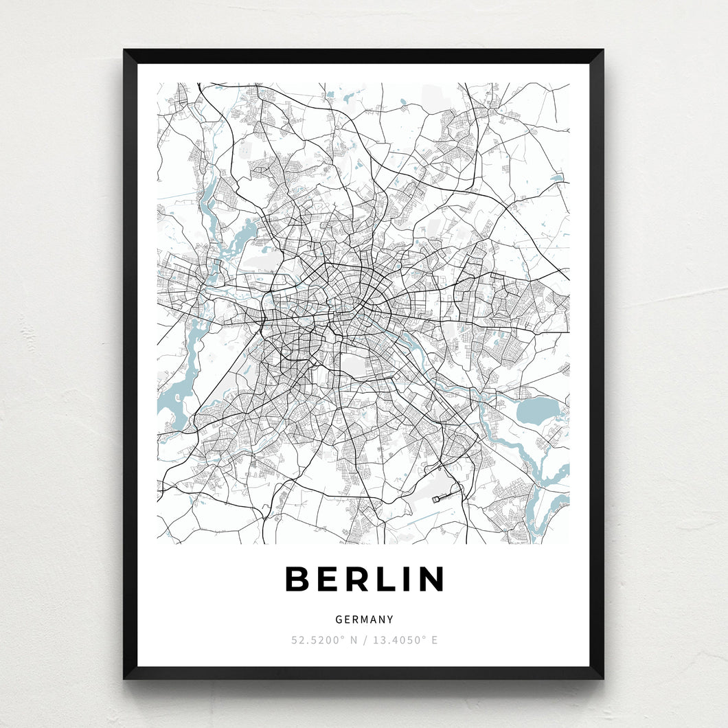 Map of Berlin, Germany