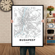 Load image into Gallery viewer, Map of Budapest, Hungary
