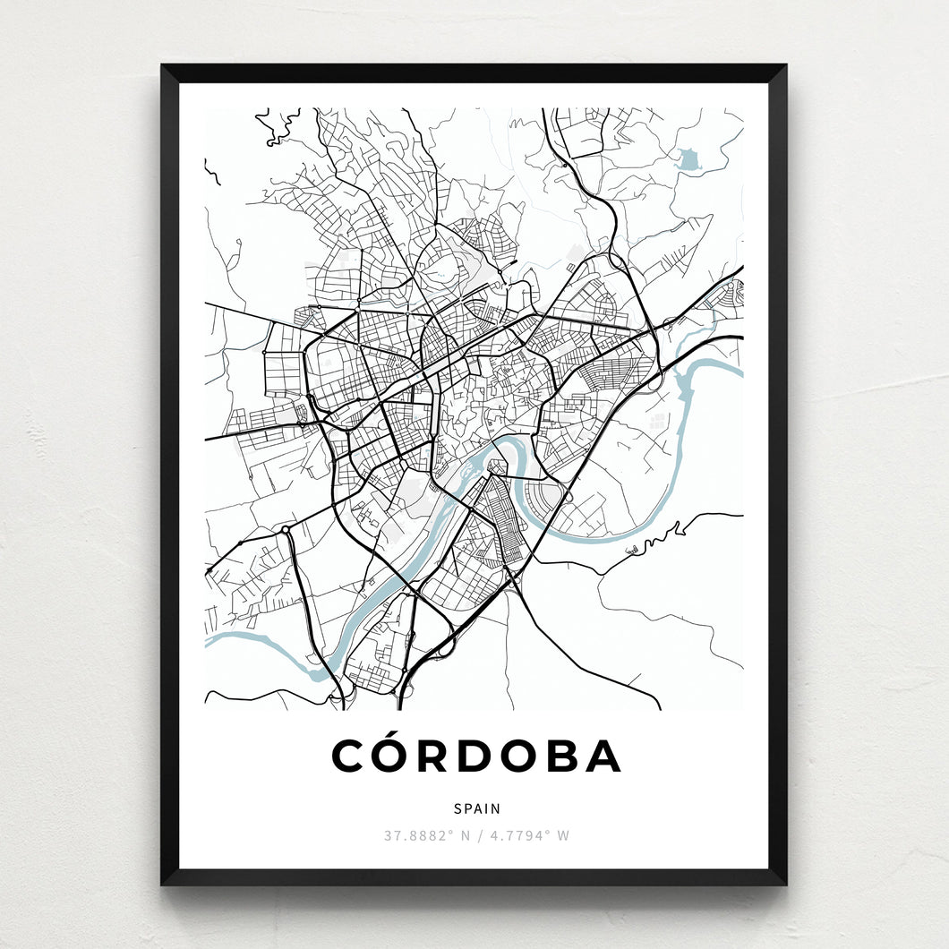 Map of Córdoba, Spain