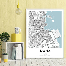 Load image into Gallery viewer, Map of Doha, Qatar
