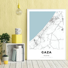 Load image into Gallery viewer, Map of Gaza, Palestine
