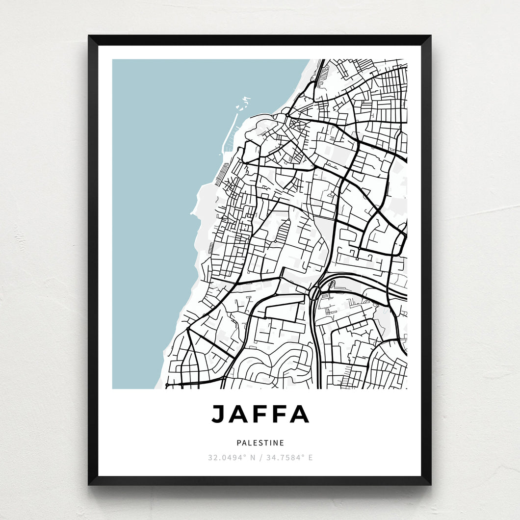 Map of Jaffa, Palestine