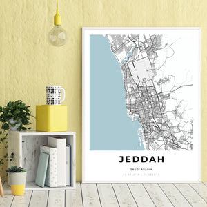 Map of Jeddah, Saudi Arabia