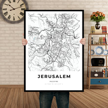 Load image into Gallery viewer, Map of Jerusalem, Palestine
