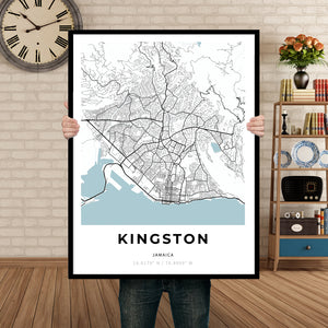 Map of Kingston, Jamaica