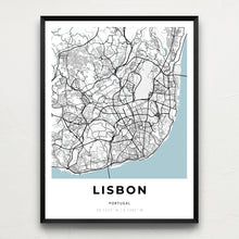 Load image into Gallery viewer, Map of Lisbon, Portugal

