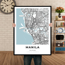 Load image into Gallery viewer, Map of Manila, Philippines

