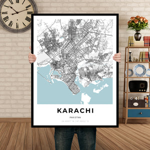 Map of Karachi, Pakistan