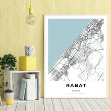 Load image into Gallery viewer, Map of Rabat, Morocco
