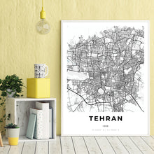 Load image into Gallery viewer, Map of Tehran, Iran
