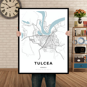 Map of Tulcea, Romania