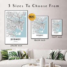 Load image into Gallery viewer, Map of Sydney, Australia

