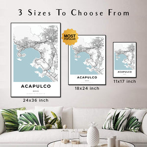 Map of Acapulco, Mexico
