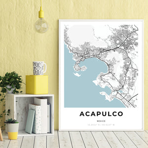 Map of Acapulco, Mexico