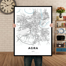 Load image into Gallery viewer, Map of Agra, India

