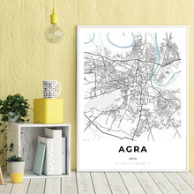 Load image into Gallery viewer, Map of Agra, India
