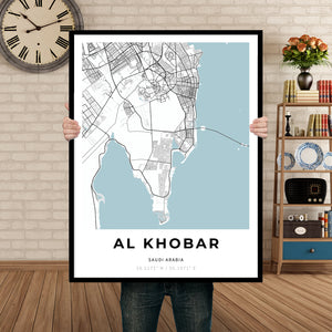 Map of Al Khobar, Saudi Arabia