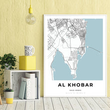 Load image into Gallery viewer, Map of Al Khobar, Saudi Arabia
