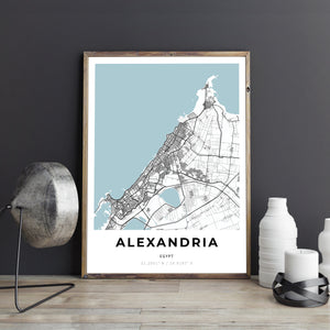 Map of Alexandria, Egypt