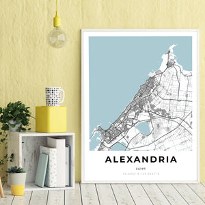 Map of Alexandria, Egypt