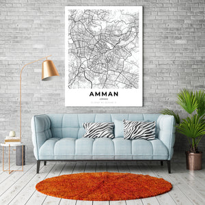 Map of Amman, Jordan