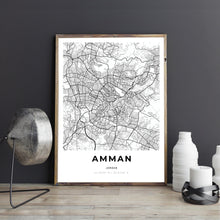 Load image into Gallery viewer, Map of Amman, Jordan
