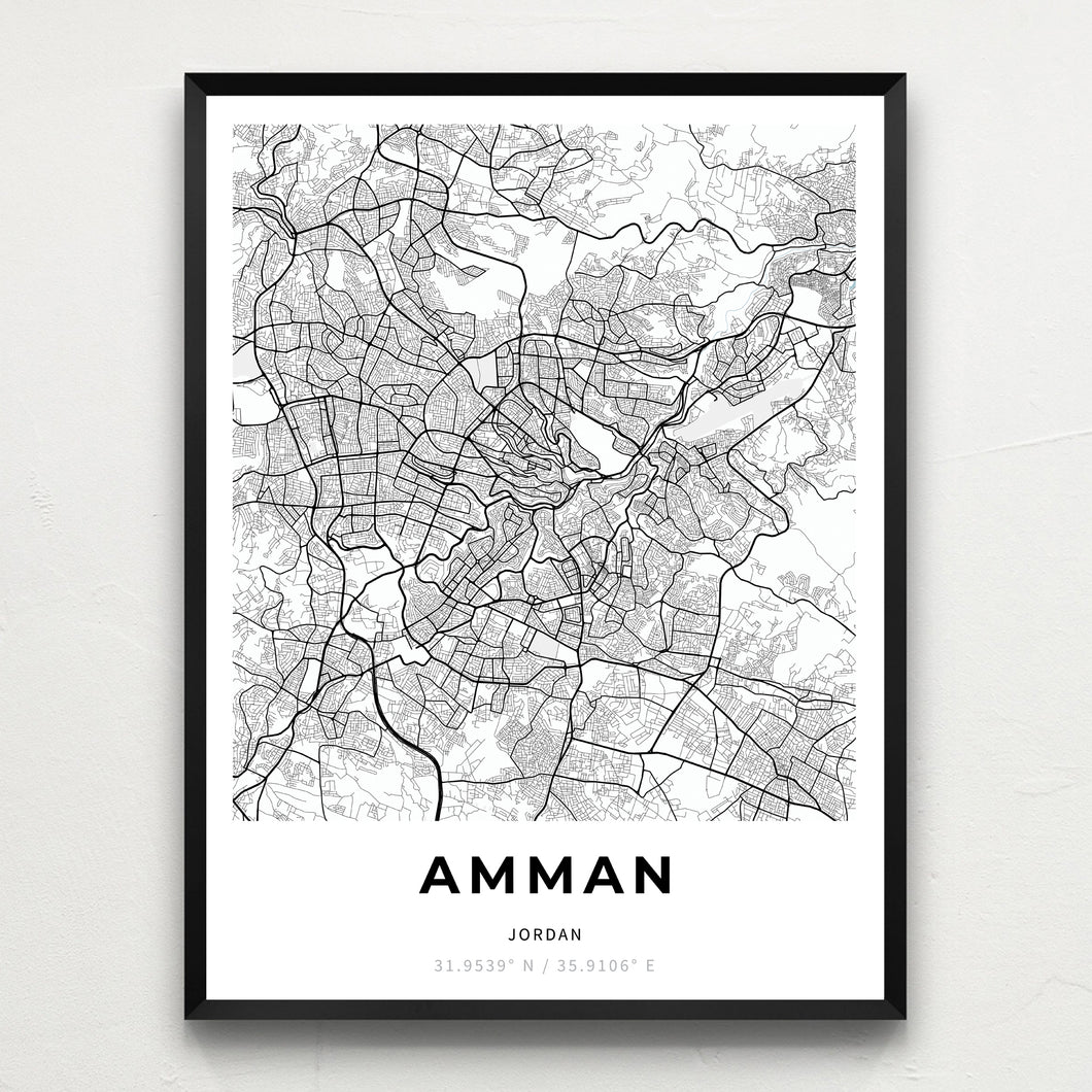 Map of Amman, Jordan