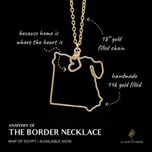 Classy Vendor | The Anatomy of The Borders of Egypt Necklace - 14K Gold Filled Necklace