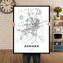 Load image into Gallery viewer, Map of Asmara, Eritrea
