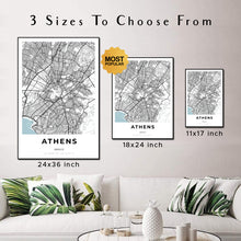Load image into Gallery viewer, Map of Athens, Greece
