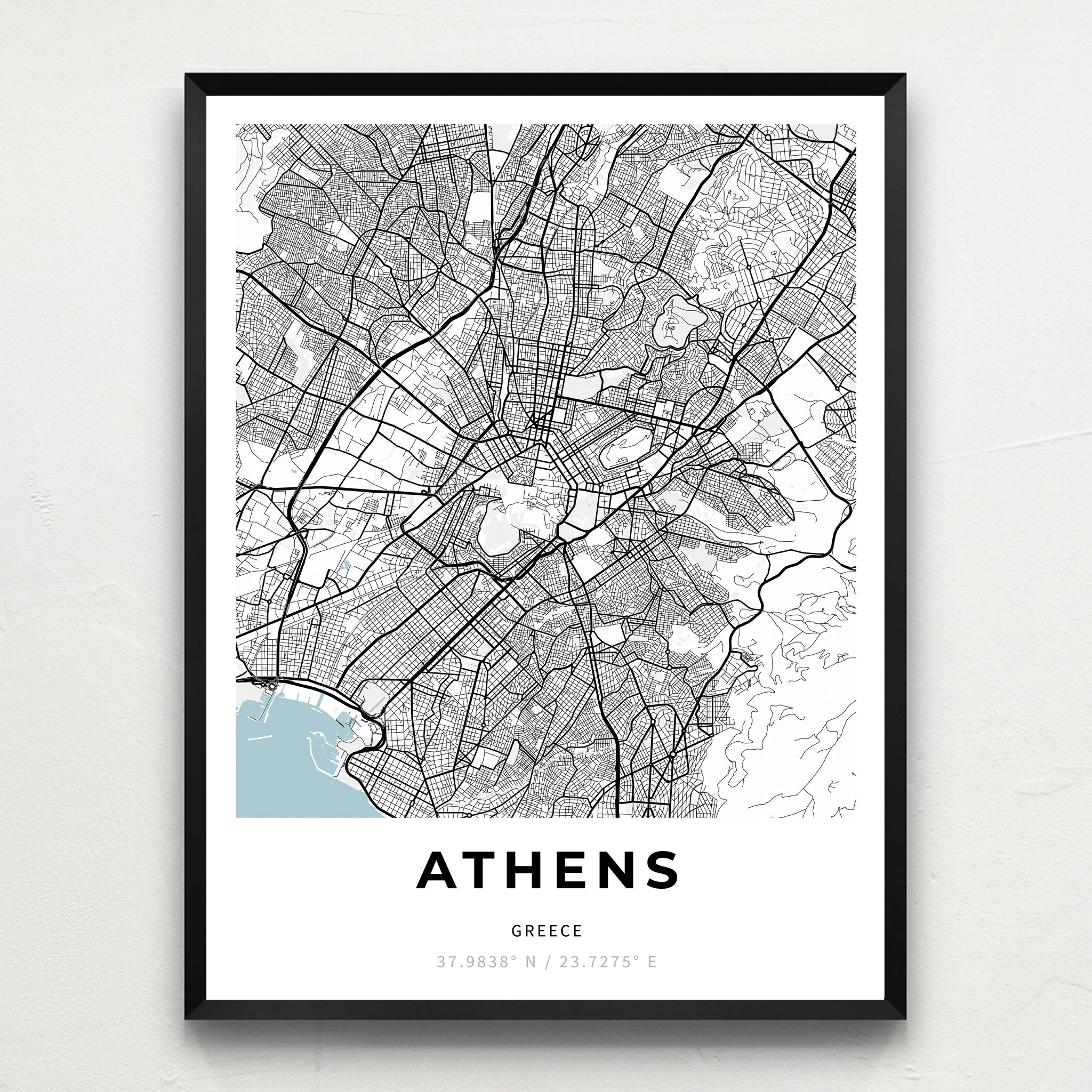 Athens Simple Map Map Of Athens, Greece