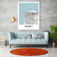 Load image into Gallery viewer, Map of Beirut, Lebanon
