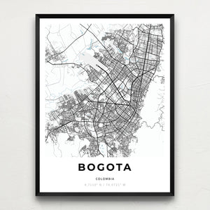 Map of Bogota, Colombia