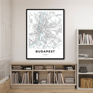 Map of Budapest, Hungary