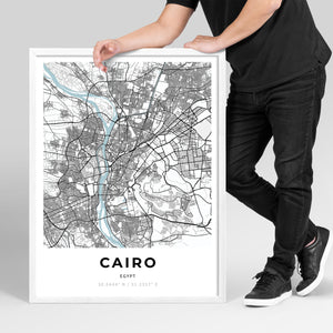 Map of Cairo, Egypt