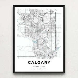 Map of Calgary, Canada