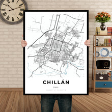 Load image into Gallery viewer, Map of Chillán, Chile
