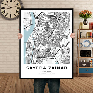 Map of Sayeda Zainab, Egypt