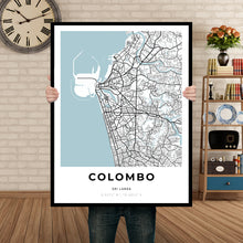 Load image into Gallery viewer, Map of Colombo, Sri Lanka
