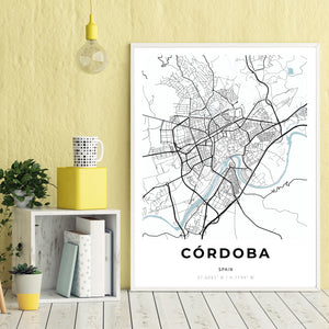 Map of Córdoba, Spain