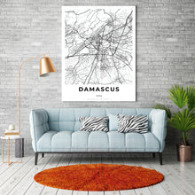 Load image into Gallery viewer, Map of Damascus, Syria

