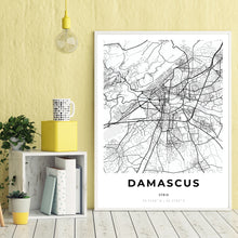 Load image into Gallery viewer, Map of Damascus, Syria
