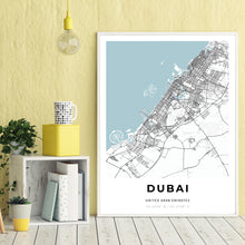 Load image into Gallery viewer, Map of Dubai, United Arab Emirates
