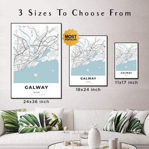 Map of Galway, Ireland