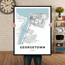 Load image into Gallery viewer, Map of Georgetown, Guyana
