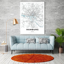Load image into Gallery viewer, Map of Hamburg, Germany
