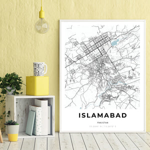 Map of Islamabad, Pakistan