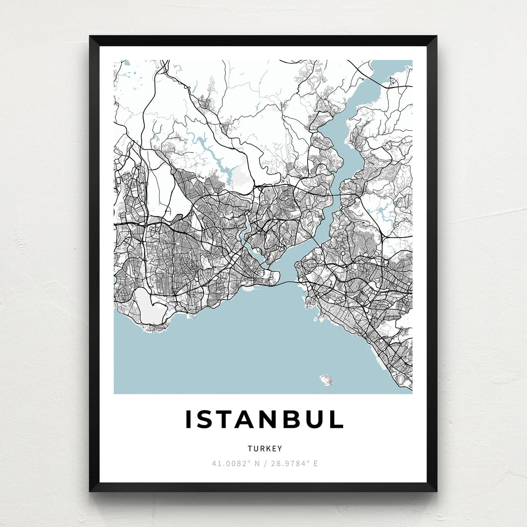 Map of Istanbul, Turkey