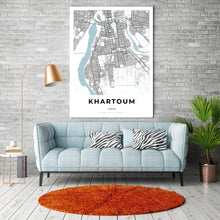 Load image into Gallery viewer, Map of Khartoum, Sudan
